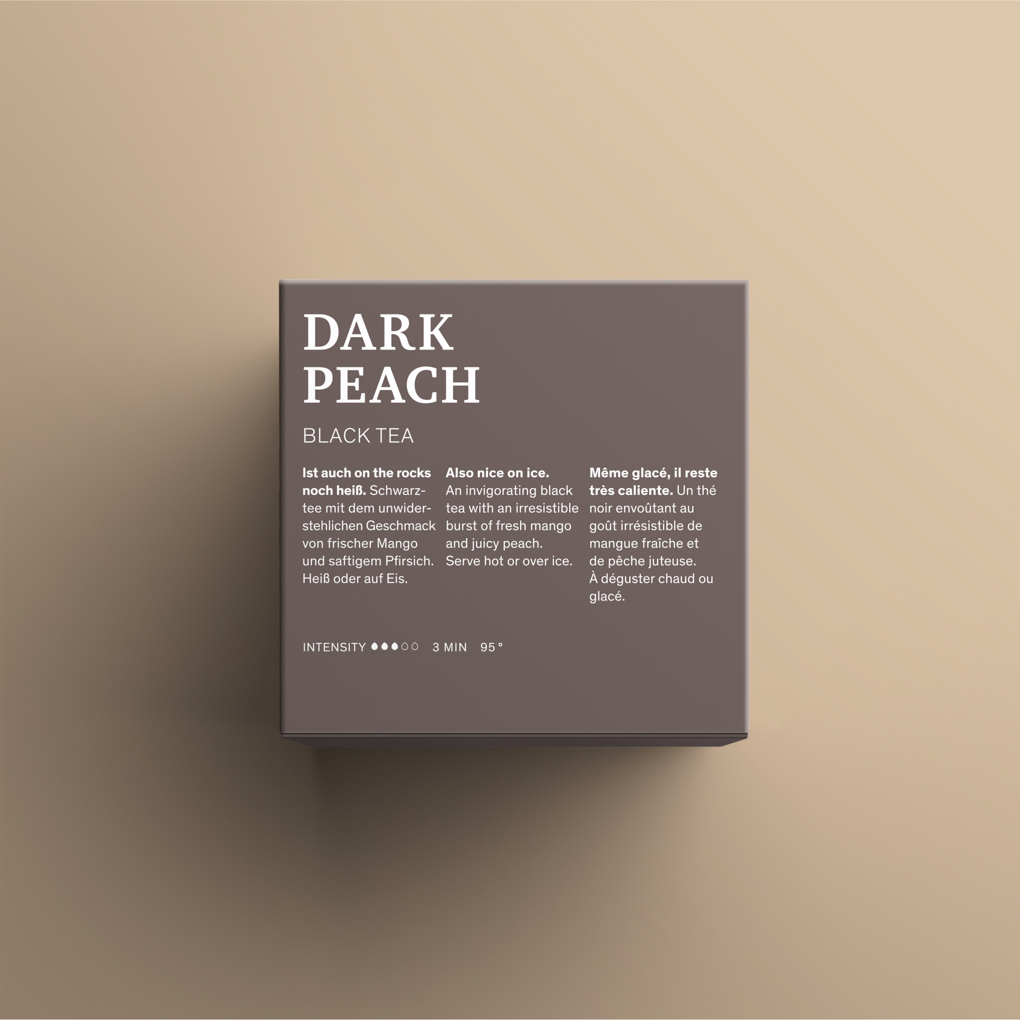 Dark Peach Teeverpackung Rückseite
